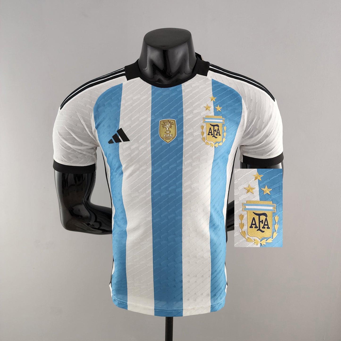 Argentina 2022 Home 3-Star World Cup Jersey – World Champions