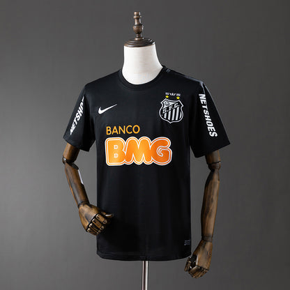 Santos 12/13 Black Retro Jersey – Brazilian Street Style Edition