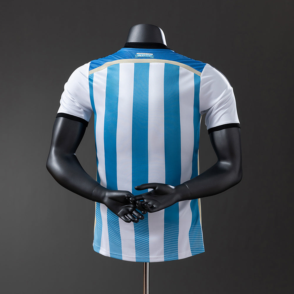 Argentina 2014 Home Player Version Retro Jersey – World Cup Final Run