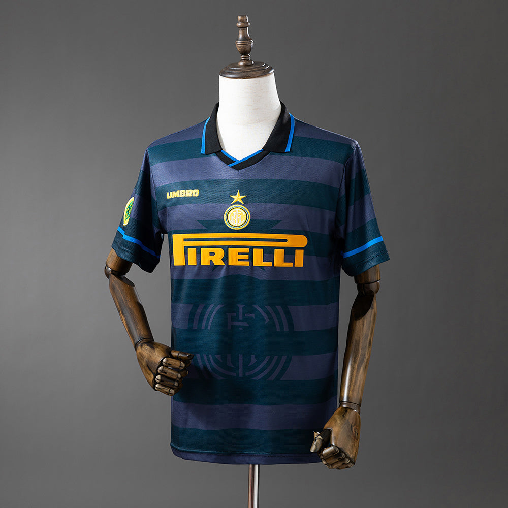 Inter Milan 97/98 Away Blue Retro Jersey – UEFA Cup Winning Alternate